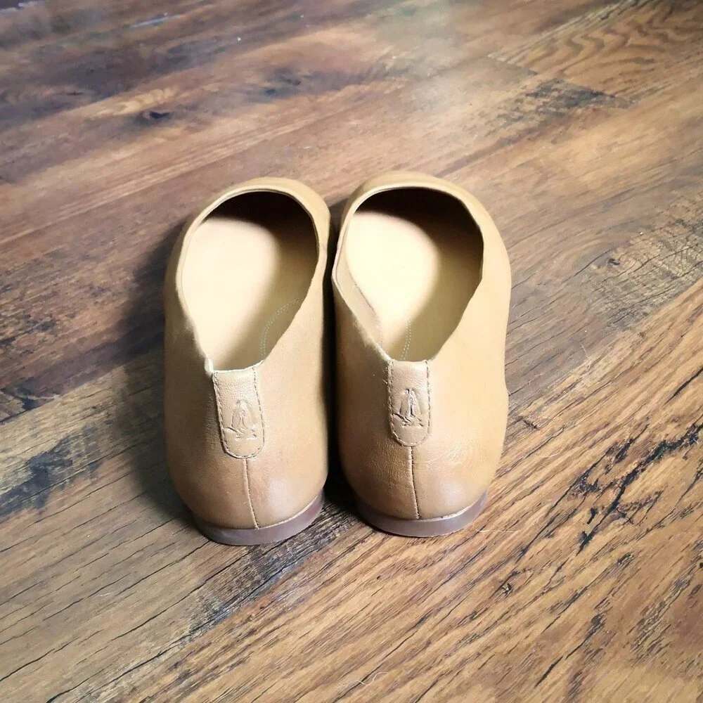 Hush Puppies Kendal PF Ballet‎ Flat Tan Full Grain Leather Size 9